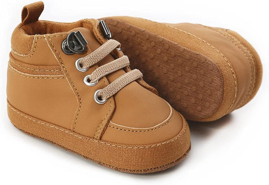 CENCIRILY Baby Boys Girls High Top Sneakers Soft Soles Anti Skid Infant Ankle Shoes Toddler Prewalker First Walking Crib Shoes