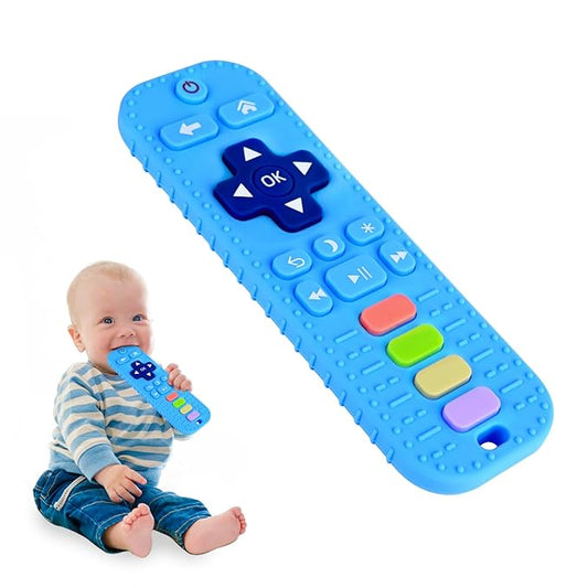 Hooku Silicone Teethers for Babies 0-6 Months, Teething Toys for Babies 6-12 Months, Baby Remote Control Toy, Infant Toys 0-3 Months, Sensory Chew Toys, Toddler Newborn Baby Girl Boy Gifts