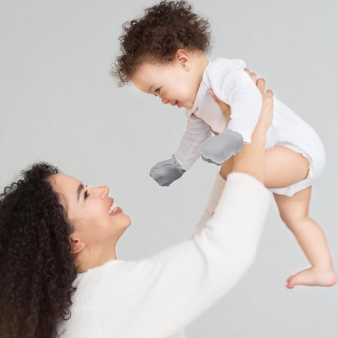 9 Pairs Newborn Baby Boys Girls Mittens 0-6 Months Infant Toddler Mittens No Scratch Solid Color Gloves