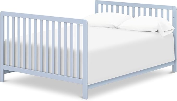 Carter's by DaVinci Colby 4-in-1 Low-Profile Convertible Crib in Powder Blue, Greenguard Gold Certified