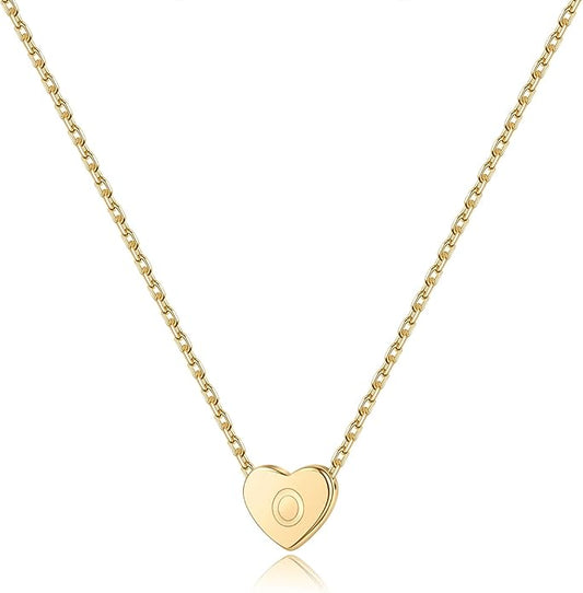 M MOOHAM Heart Initial Necklace Gifts for Girls Women - S925 Sterling Silver Tiny Letter Necklace Birthday Gift for Kids Teen Girl Jewelry