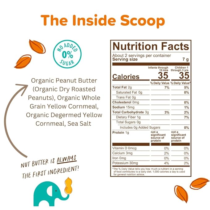 Puffworks Baby Peanut and Almond Variety Pack, Perfect for Early Peanut Introduction, Plant Protein, USDA Organic, Gluten-Free, Vegan, Non-GMO, Kosher, 0.5 Ounce (Pack of 12)