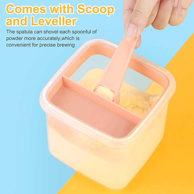 Accmor Formula Dispenser On The Go, Formula Container to Go, Portable Milk Powder Kids Snack Container with Scoop for Infant Toddler Travel Outdoor Picnic