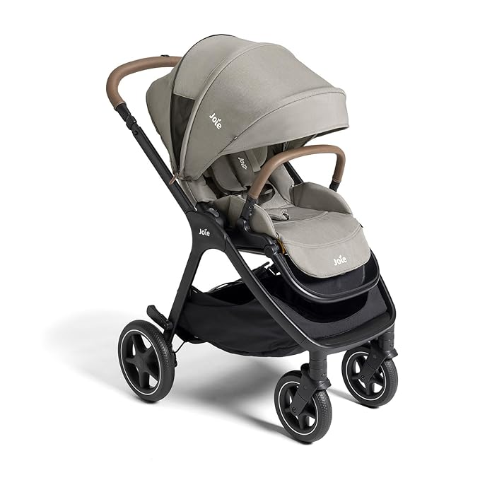 Joie, Kava and Rue Travel System - 3-in-1 Stroller, Lightweight Infant Car Seat & Anti-Rebound Base, All-Wheel Suspension, Reversible Seat (Dove)