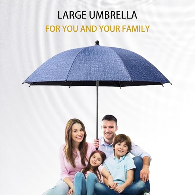 Convenient and Lightweight, Clip-On, Adjustable Steering, Universal, Umbrella Baby Stroller, Stroller Umbrella Attachment for Sun Protection