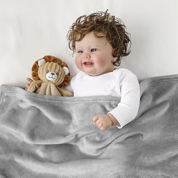 CREVENT Cozy Plush Baby Security Blanket, Loveys for Baby Girls and Boys, Birthday (Lion)