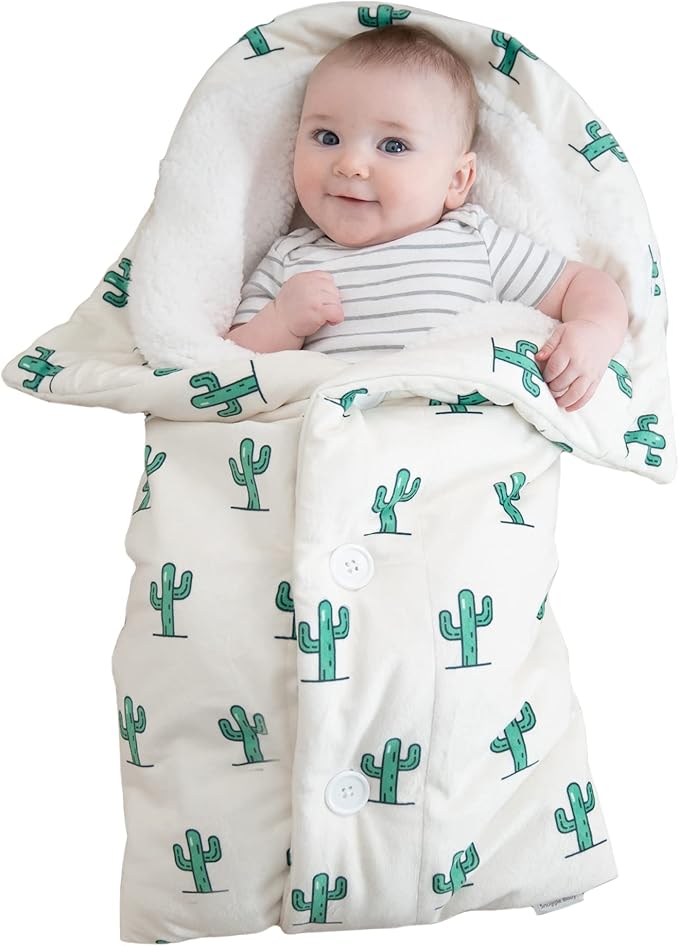 The Swaddle Blanket - Green Cactus - Sleep Swaddle Blankets For Baby Boy & Girl - Infant Sleep Sack 0-3 Months - Newborn Wrap - Newborn Essentials For Baby