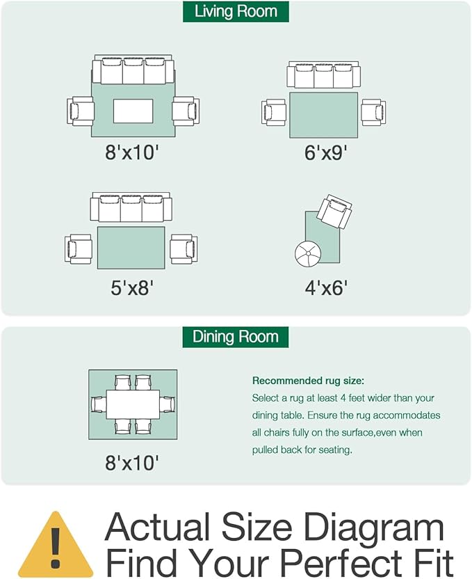 LUMI Jute Area Rug 5x8 for Living Room, Natural Handwoven Rugs Non Slip, Farmhouse Braided Carpets No Shedding for High Traffic, Dining Room, Indoor, Outdoor, Patio