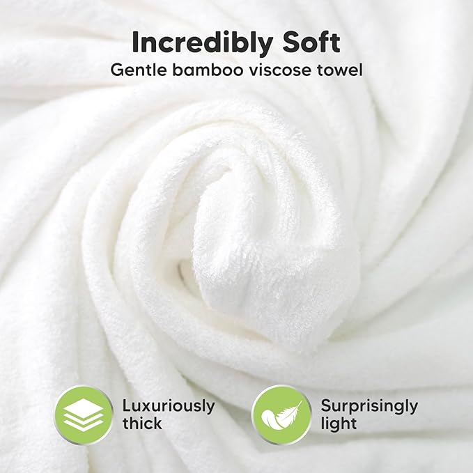 KeaBabies Hooded Baby Towel for Newborn - Viscose Derived from Bamboo Large Baby Bath Towels with Hood for Boys, Girls, Toddler, Extra Absorbent & Soft Newborn Bath Essentials (Lamb)