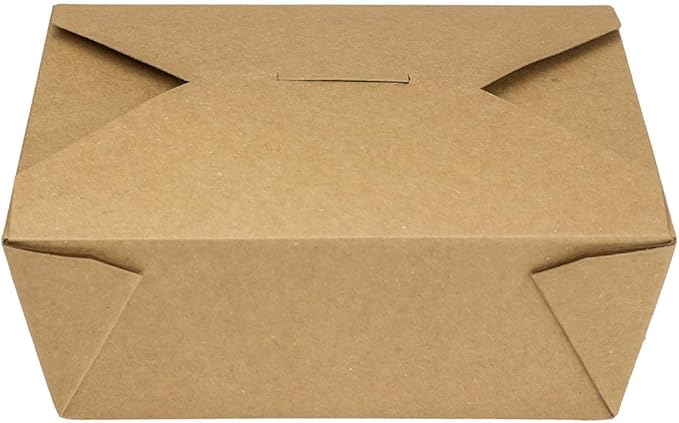 Karat Paper To Go Boxes [48 oz - 300 ct] Leak-Resistant, Microwavable, Heavy-Duty Take Out Boxes | Grease Resistant & Stackable | #8 Kraft Brown