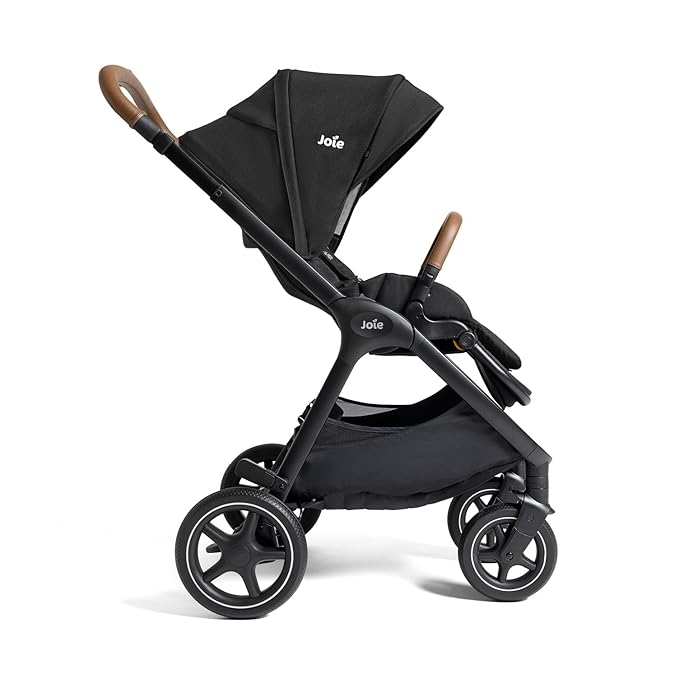 Joie, Kava and Rue Travel System - 3-in-1 Stroller, Lightweight Infant Car Seat & Anti-Rebound Base, All-Wheel Suspension, Reversible Seat (Shale)