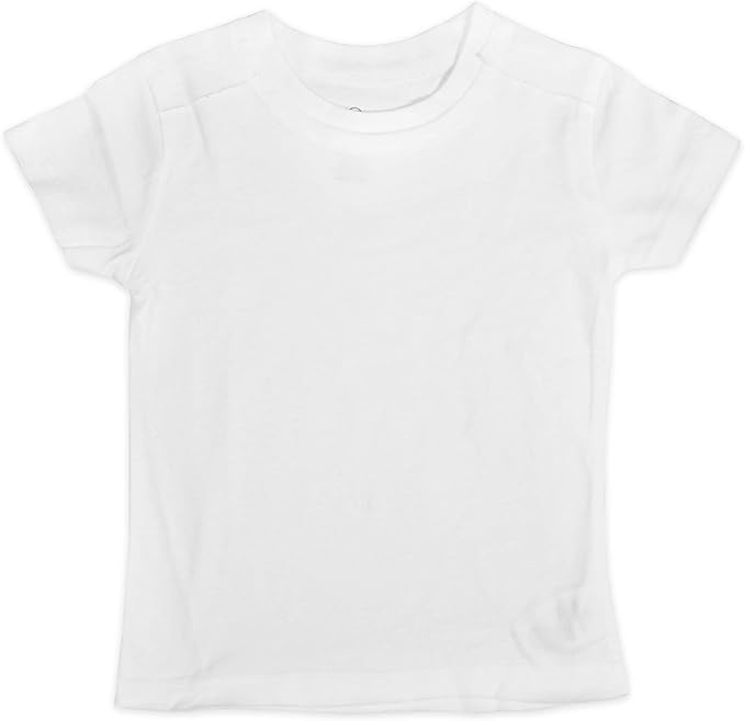 HonestBaby Unisex-Baby 5-Pack Short Sleeve T-Shirts 100% Organic Cotton Baby, Toddler, Little Kid, Boy, Girl, Unisex