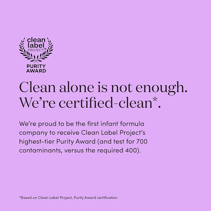 Infant Formula Powder for Infants 0-12 Months, Made With Organic Whole Milk, Closest-to-Breast Milk Baby Formula Patented Protein Blend, with Stick Sample 24 Ounce (Pack of 4)