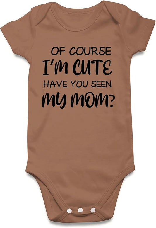 UNIFACO Unisex Baby Funny Saying Outfit Short and Long Sleeve Bodysuits Romper 0-18M