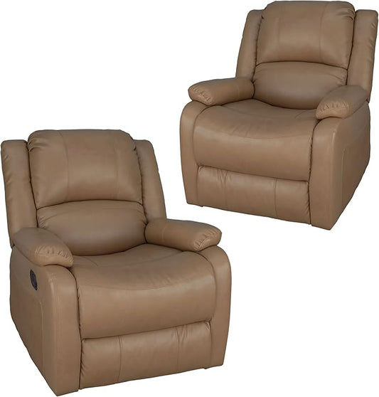 RecPro Charles Collection | 30" Swivel Glider RV Recliner | RV Living Room (Slideout) Chair | RV Furniture | Glider Chair (Toffee, 2-Pack)