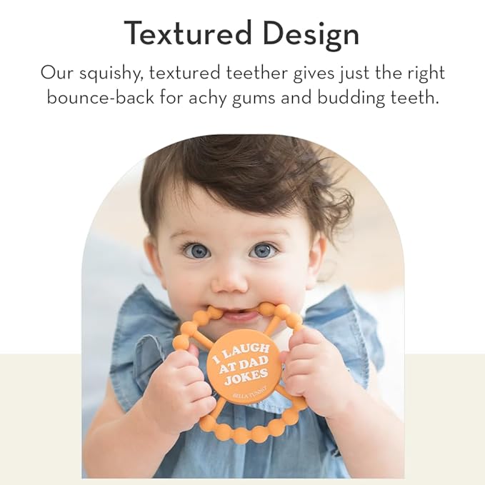 Baby Teether by Bella Tunno, Silicone Teethers for Babies 3-6 months, 6-12 months, Baby Toys, Pacifier, Teething Relief, Boys, Girls, Hunk