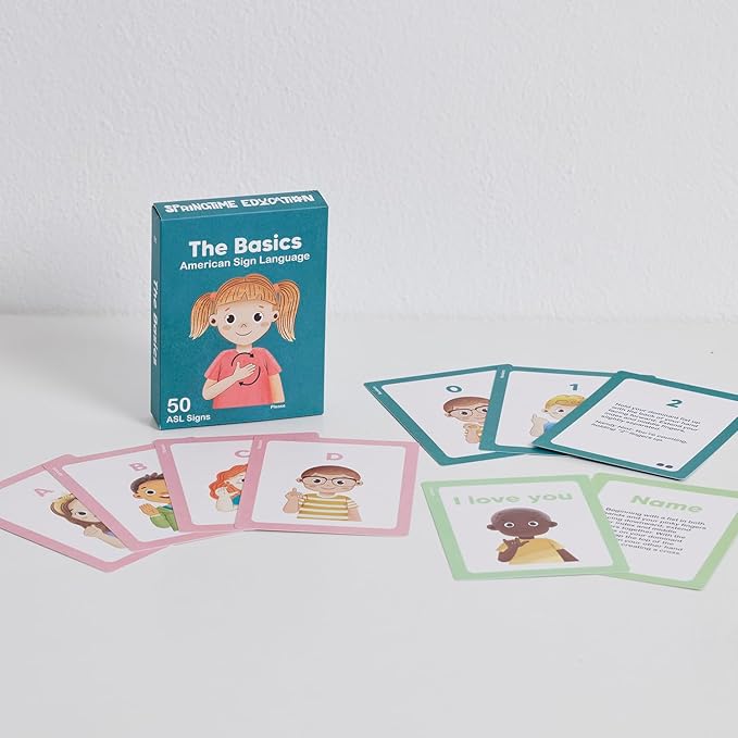 ASL Kids Flash Cards - 200 American Sign Language Cards for Children, Toddlers and Beginners