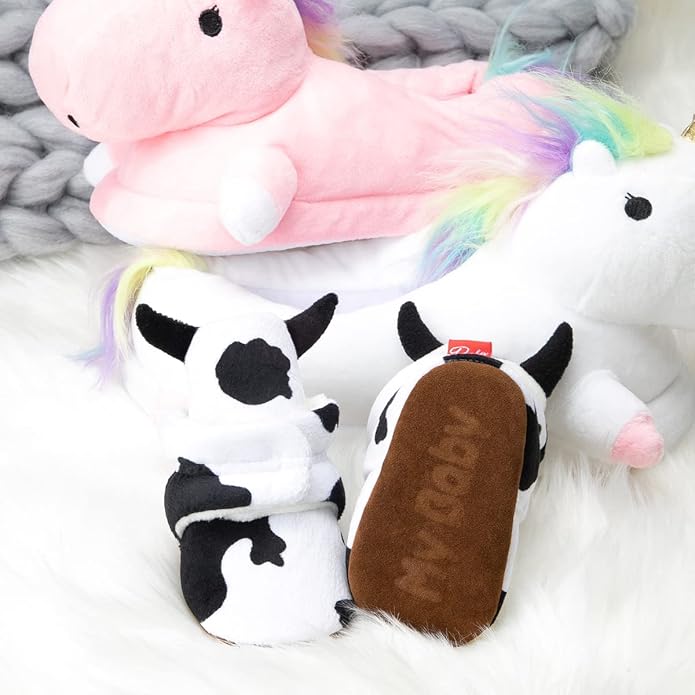 Sawimlgy Newborn Infant Baby Girl Boy Cotton Booties Stay On Sock Slippers Soft Bedroom Shoes Non-Skid Ankle Boots With Grippers Toddler Crib Warm Shoe First Walker Birthday Shower