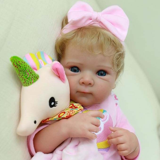 Lifelike Reborn Baby Dolls - 20-inch Realistic Silicone Baby Girl, Newborn Doll with Full Vinyl Body, Handmade with Accessories, Real Life Baby Doll for 3+ Years Old Kids Gifts