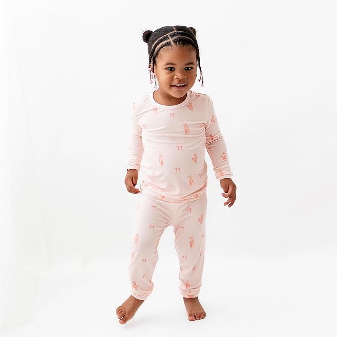 Toddler Pajamas – 95% Bamboo Viscose, 5% Spandex – Soft, Breathable Long-Sleeve Pajama Set for Kids, Sleepwear, Imported