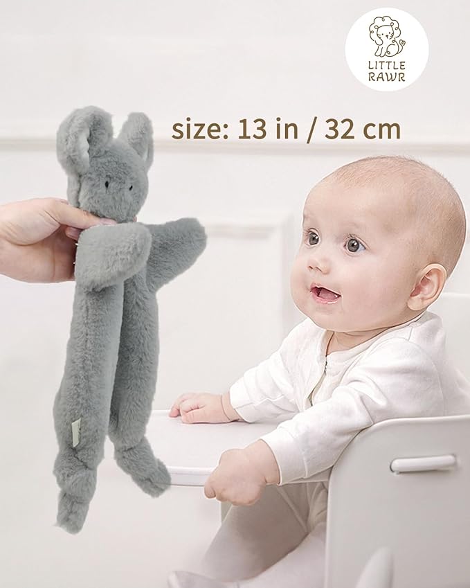 Lovey Soft Toy, 12-Inches, Gray Mouse, Stuffed Animals for Babies, Security Blanket Toy Infants 0-6 Months, Snuggle Toy Baby Girl & Boy, Nursery Soft for Newborns