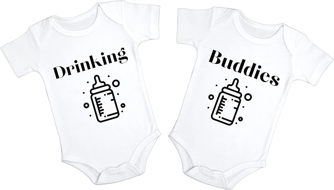 Drinking Buddies Twin Babies Pregnancy Announcement (Set of 2)