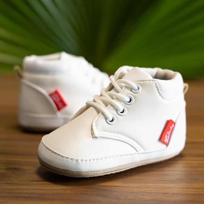 CENCIRILY Baby Boys Girls High Top Sneakers Soft Soles Anti Skid Infant Ankle Shoes Toddler Prewalker First Walking Crib Shoes