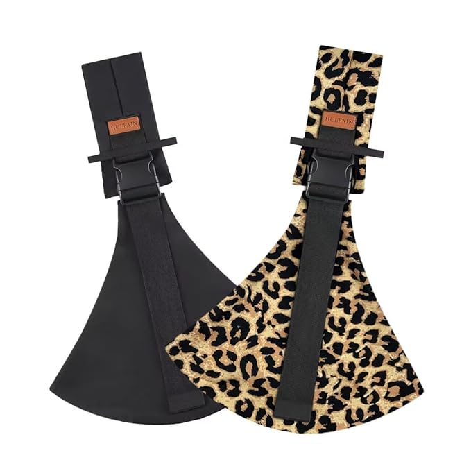 2 Packs Toddler Carrier,Baby Sling Carrier,Baby Sling,Lightweight, Portable, Ergonomic-Designed, Travel-Friendly, Secure & Safe Baby Carriers(Black+Leopard Print)