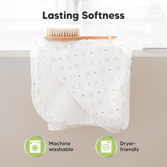 KeaBabies Hooded Baby Towel for Newborn - Viscose Derived from Bamboo Large Baby Bath Towels with Hood for Boys, Girls, Toddler, Extra Absorbent & Soft Newborn Bath Essentials (Wildscape)