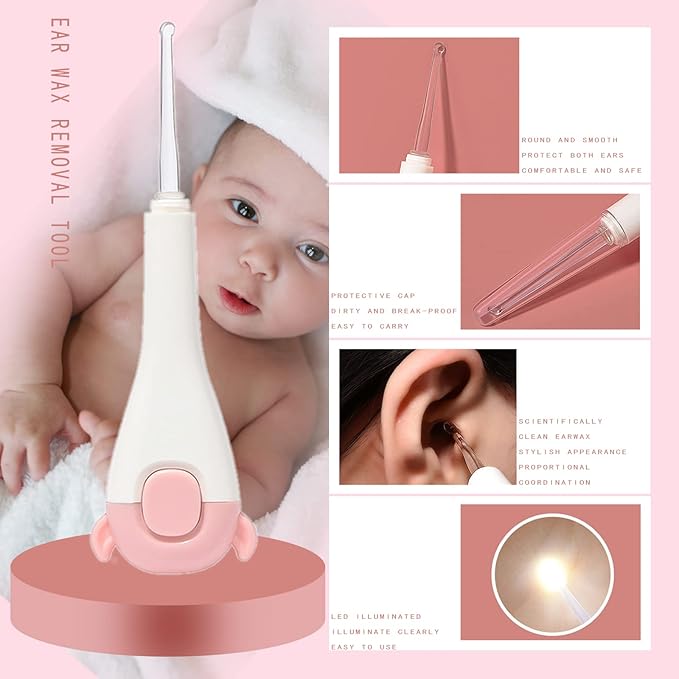 ZELINYE Baby Care Kits,Baby Grooming Kit,10 in 1 Newborn Essentials Must Haves,Baby Nail Clippers Baby Brush Baby Comb Earpick Nose Cleaning Tool Baby Nail File Nursing Baby Kit （Pink）