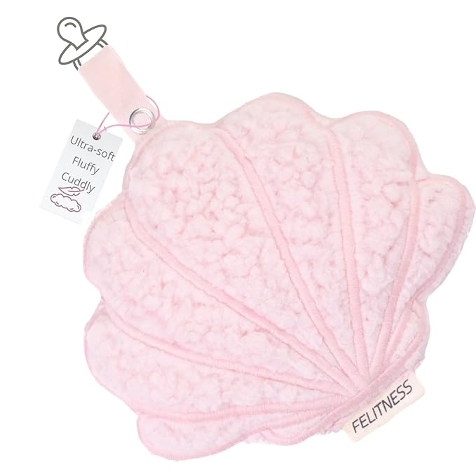 Pacifier Lovey Holder Clip Animal Shell for Baby Girl and Boy