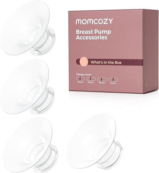 Momcozy Original Replacement Accessories for M5| M6| M9, Food-Grade Silicone & BPA Free, Original Breastfeeding Parts, Inserts 15/17/19/21mm