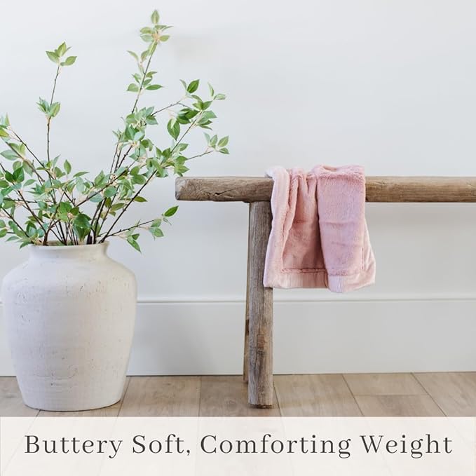 SARANONI Security Blankets for Babies Super Soft Boutique Quality Lush Luxury Baby Blanket (Mini 15" x 20", Ballet Slipper Pink)