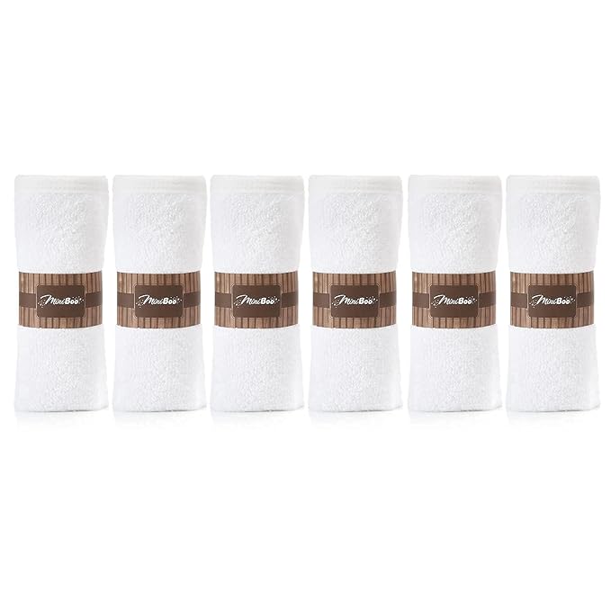 MINIBOO Premium Baby Washcloths for Sensitive Skin - Extra Soft and Absorbent Viscose from Bamboo Face Cloths and Newborn Bath Face Towel - Perfect as Baby Gifts
