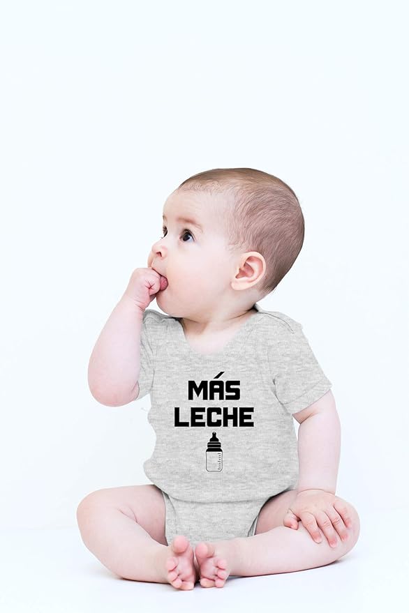 CBTwear Mas Leche - Baby Clothes - Funny Newborn Bodysuit Outfits for Boys and Girls