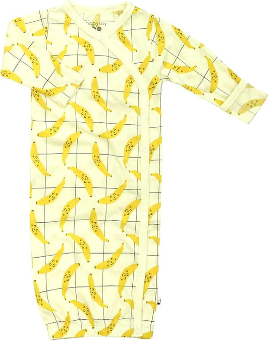 Babysoy Newborn Baby Kimono Wrap Around Snap Sleeper Gown Sack Bundler