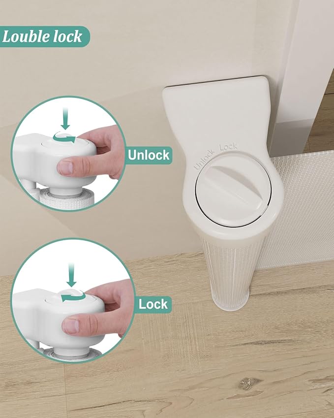 Upgraded 71" Retractable Baby Gates with Reinforced Strip Design to Prevent Crawling Through, 34" Tall Retractable Dog Gate, 6 FT Retractable Gates for Stairs, Doorways, Hallways