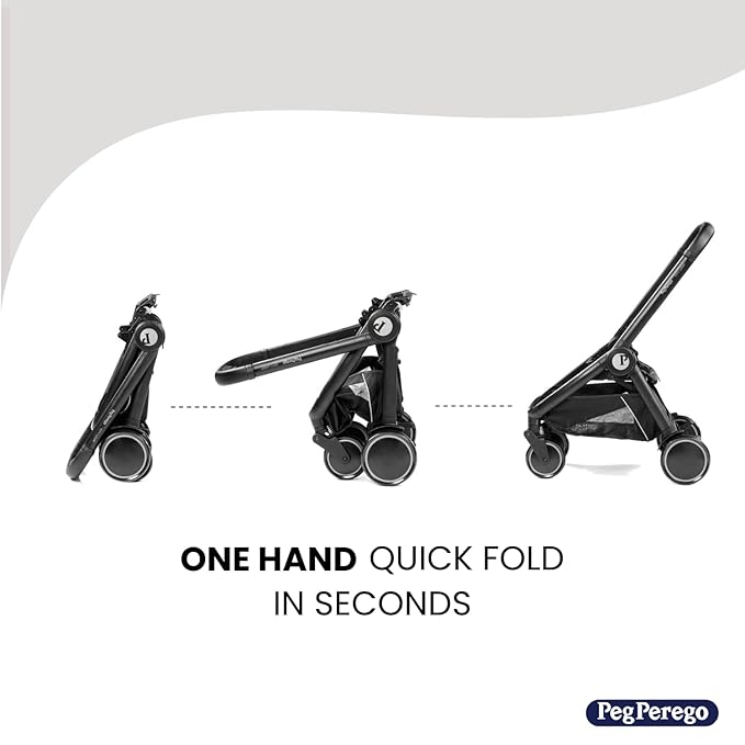 Peg Perego City Loop Frame Only | Compact Travel System from Infant to Toddler | Air Travel Friendly | Compatible with All Primo Viaggio Infant Car Seats-Sold Separately