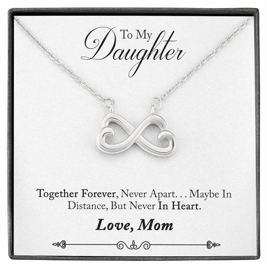 To My Beautiful Daughter Necklace from Mom & Dad | Cubic Zirconia Pendant with Heartfelt Message Card & Gift Box | Daughter Birthday, Graduation, Christmas Jewelry Gift from Parents