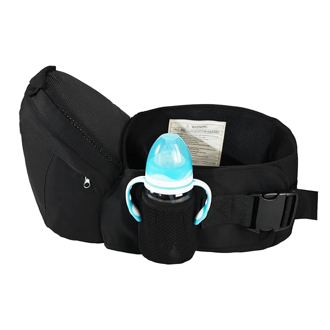 Baby Carrier with Hip Seat 6 in 1 Newborn to Toddler Adjustable Infant Sling with Lumbar Support Baby Wraps Carrier Soft Baby Holder Carrier Lightweight for Women and Men Black All Season