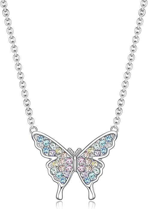 luomart Butterfly Necklace Gifts for Girls Women,Butterfly Pendant Necklaces Jewelry Gift for Butterfly Lovers