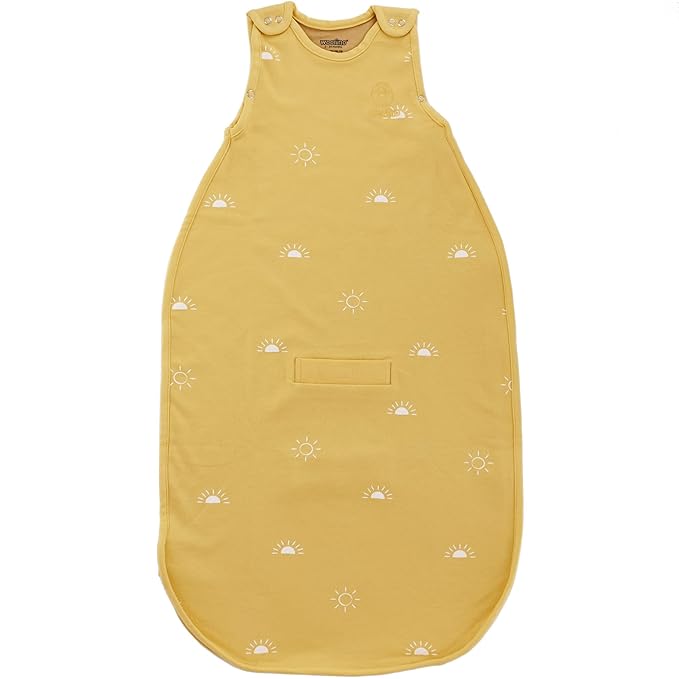 Woolino 4 Season Sleep Sack - Ultimate Merino Wool and Organic Cotton Sleeping Bag - Two-Way Zipper Adjustable Universal Size Sleep Sack for Baby (2-24 Months) - Sun