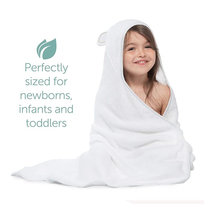 Hooded Baby Towels for Newborn - Super Soft Baby Bath Towels with Hood, Highly Absorbent Viscose Made from Bamboo Hooded Towel for Infant, Toddler and Kids, Baby Essentials