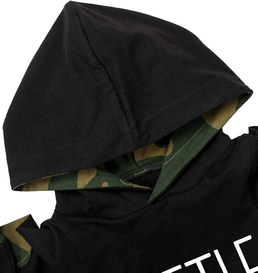 Fommy Newborn Baby Boy Clothes Plaid Letter Print Long Sleeve Hoodies + Long Pants 2PCS Fall Winter Outfits Set