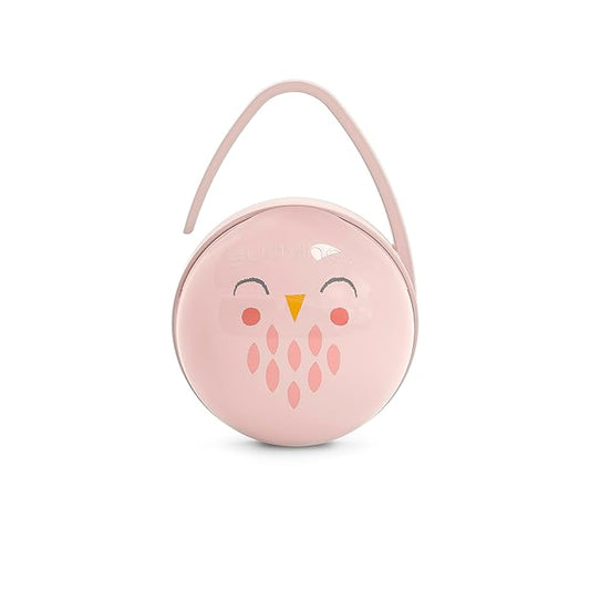 Suavinex Bonhomia 2 in 1 Duo Baby Pacifier Case, Pacifier Holder, Holds 2 Baby Pacifiers, Baby Accessories, (Pink)