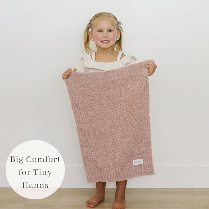SARANONI Bamboni Luxury Baby Blanket, Breathable & Soft Plush Blanket for Infant Boys & Girls (Pink, Mini 15” x 20”)