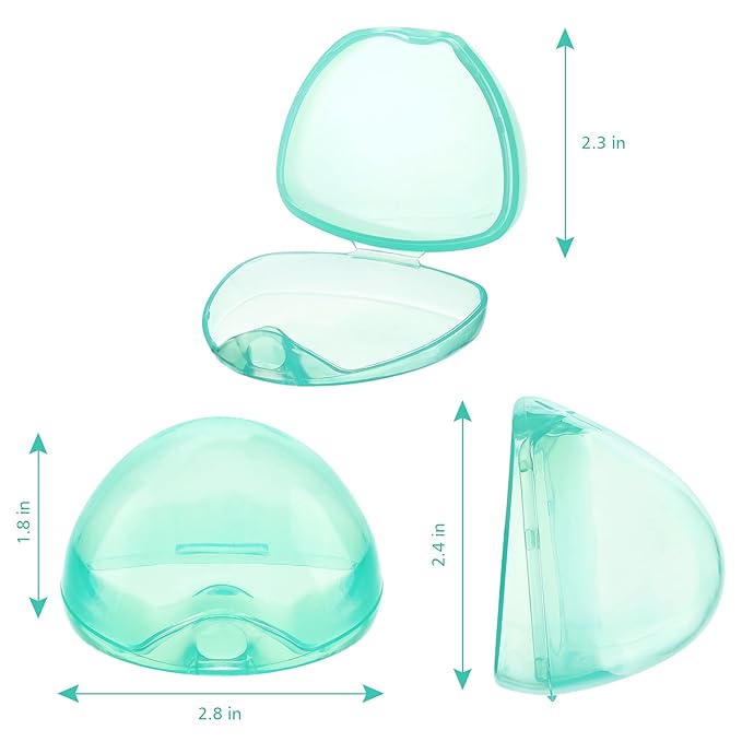 Accmor Pacifier Case, Pacifier Holder Case, Pacifier Container for Travel, BPA Free,Transparent Green, 2 Pack
