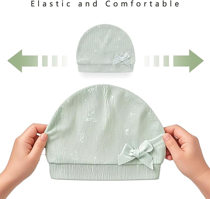 Baby Girls Boys Hats Mittens and Socks Set Cotton Infant Caps Newborn Soft Gloves 0-6 Months