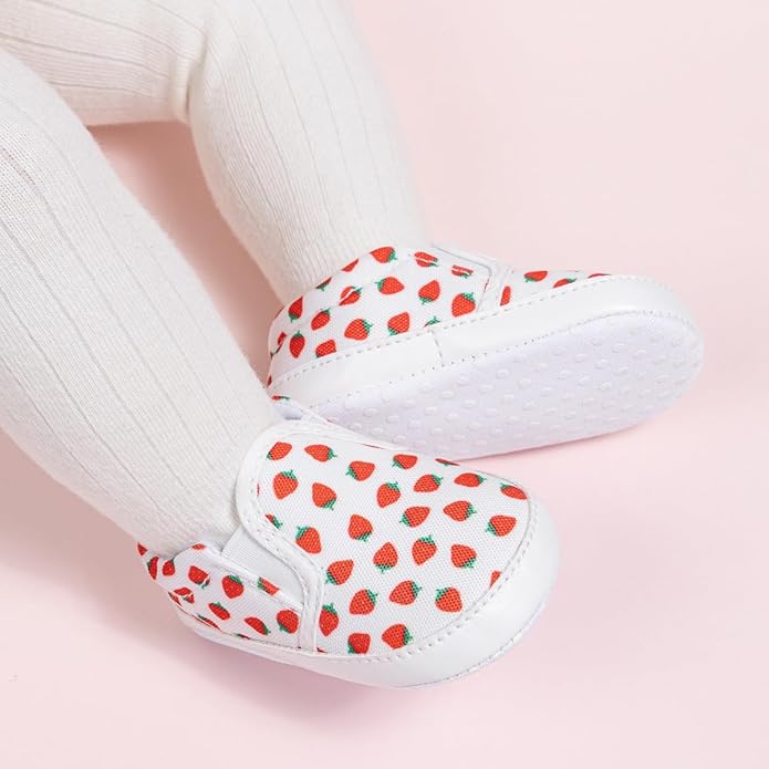 Morbido Infant Baby Boys Girls Canvas Sneaker Toddler Slip On Anti Skid Newborn First Walkers Candy Shoes for 0-18 Months