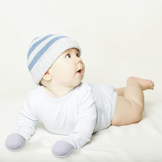 16 Pairs Newborn Baby Cotton Mittens No Scratch Gloves Unisex Newborn Mittens for baby Boys Girls 0-6 Months